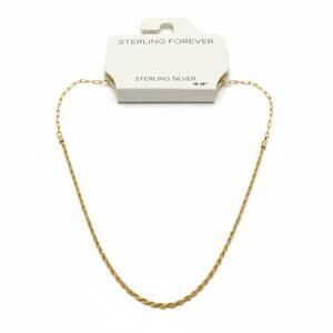 Sterling Forever NWT 16-18" 10K Gold Rope Twist Necklace